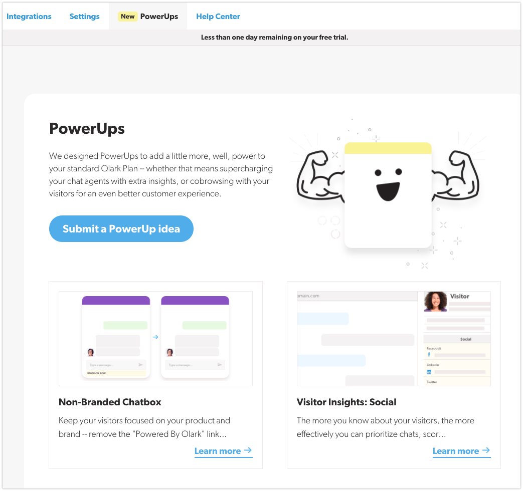 Olark live chat PowerUps