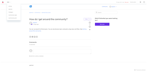 Zendesk Guide - knowledge base