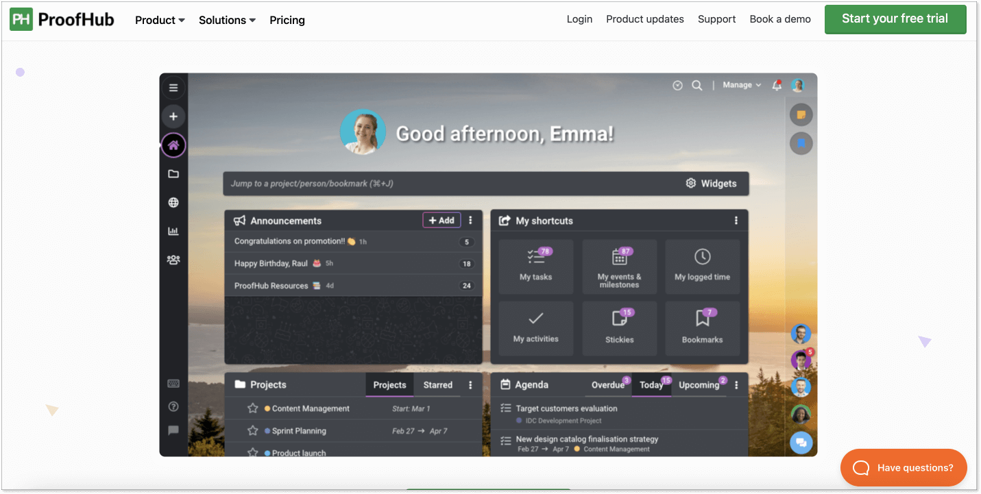 ProofHub-homepage