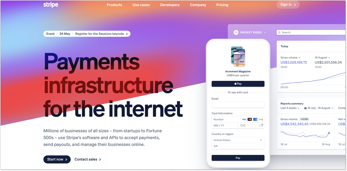 Stripe-homepage