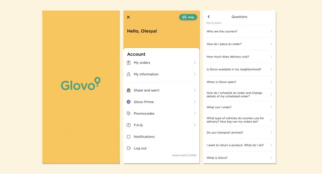 glovo knowledge base 