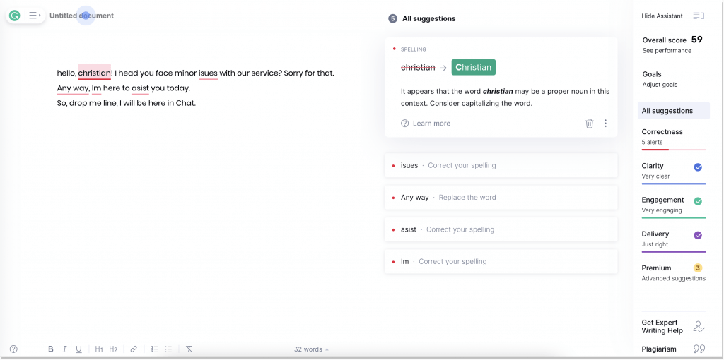 grammarly editor