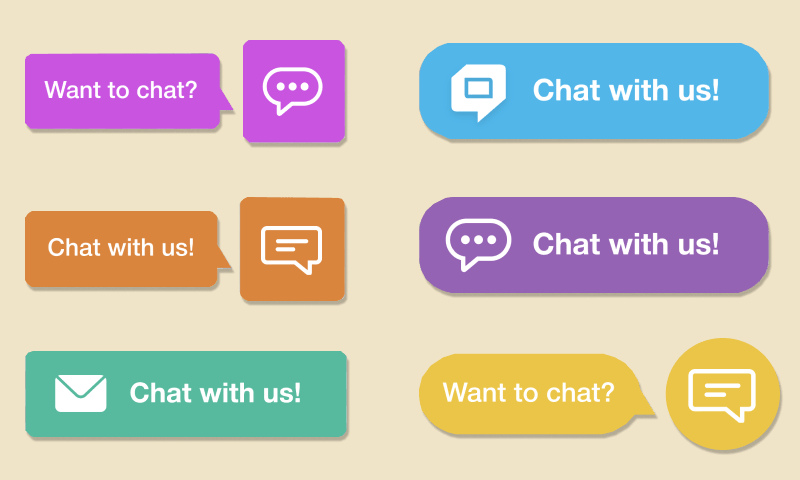 HelpCrunch live chat button icons and colors