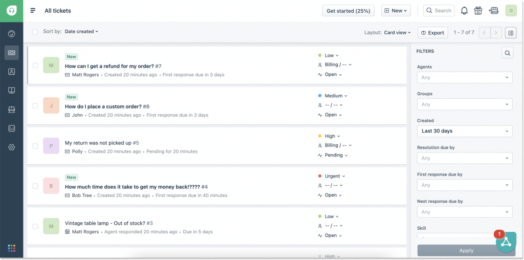 freshdesk helpdesk dashboard