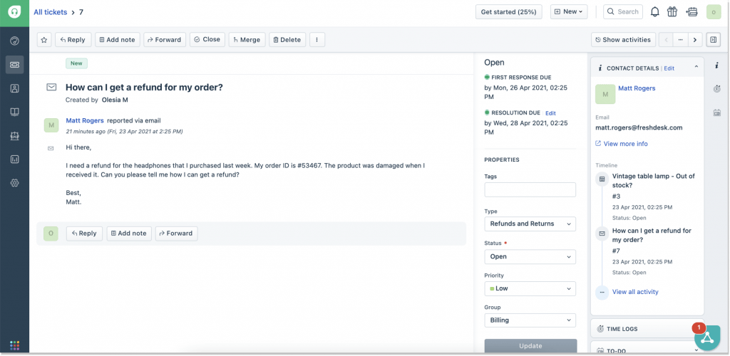 freshdesk helpdesk tickets