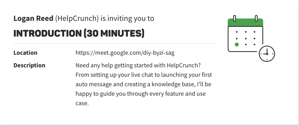 helpcrunch demo booking