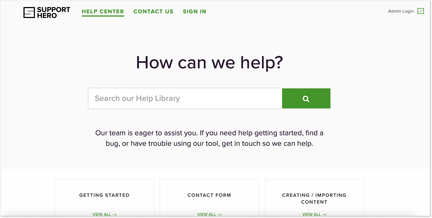 Support Hero_Help Center