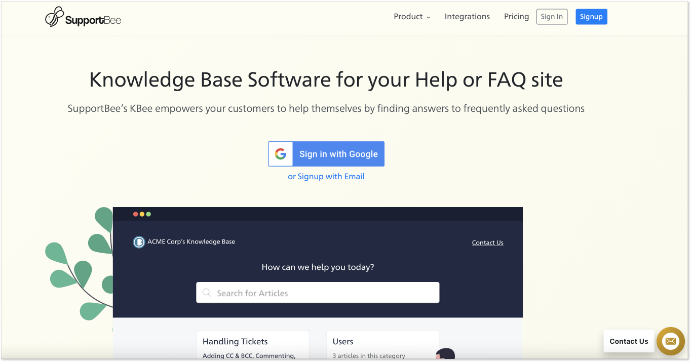 SupportBee_FAQ_Knowledge base