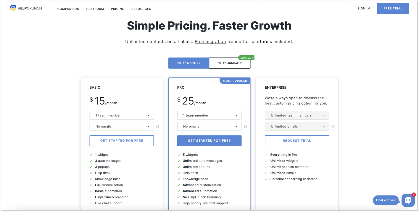 New pricing_HelpCrunch