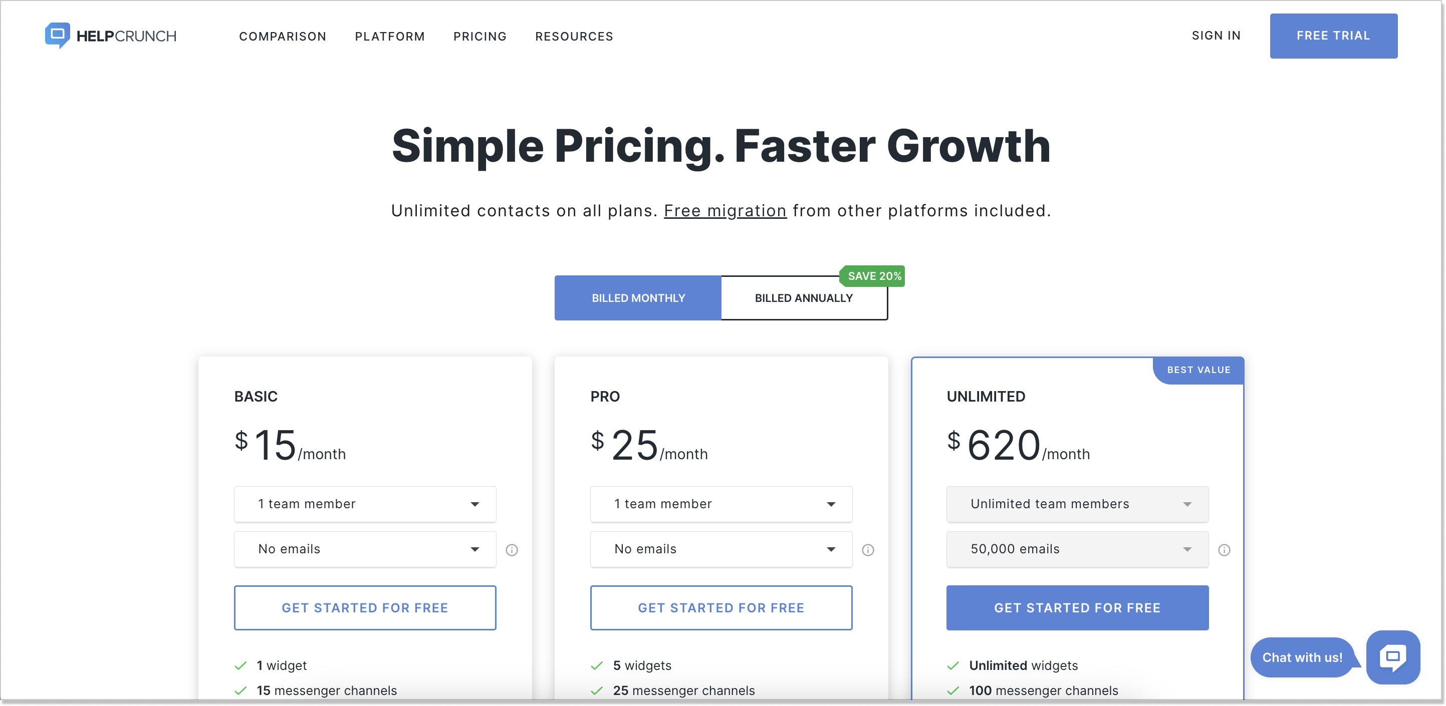 helpcrunch pricing