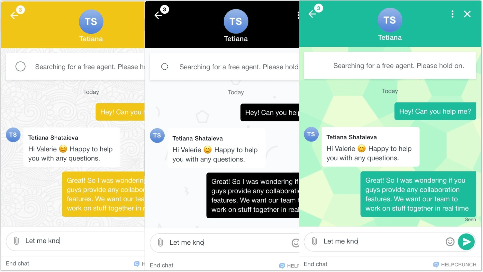 HelpCrunch widget customization options