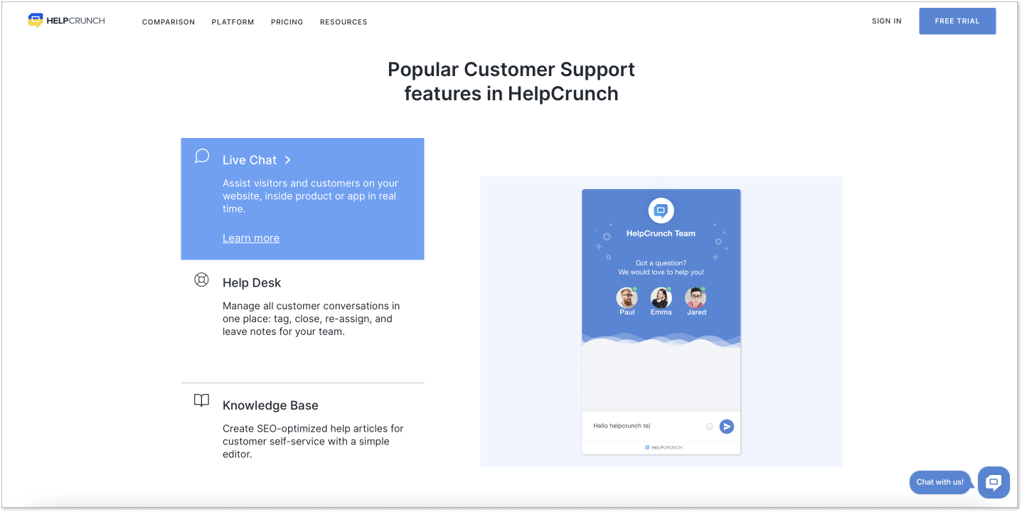 HelpCrunch-customer-support-features