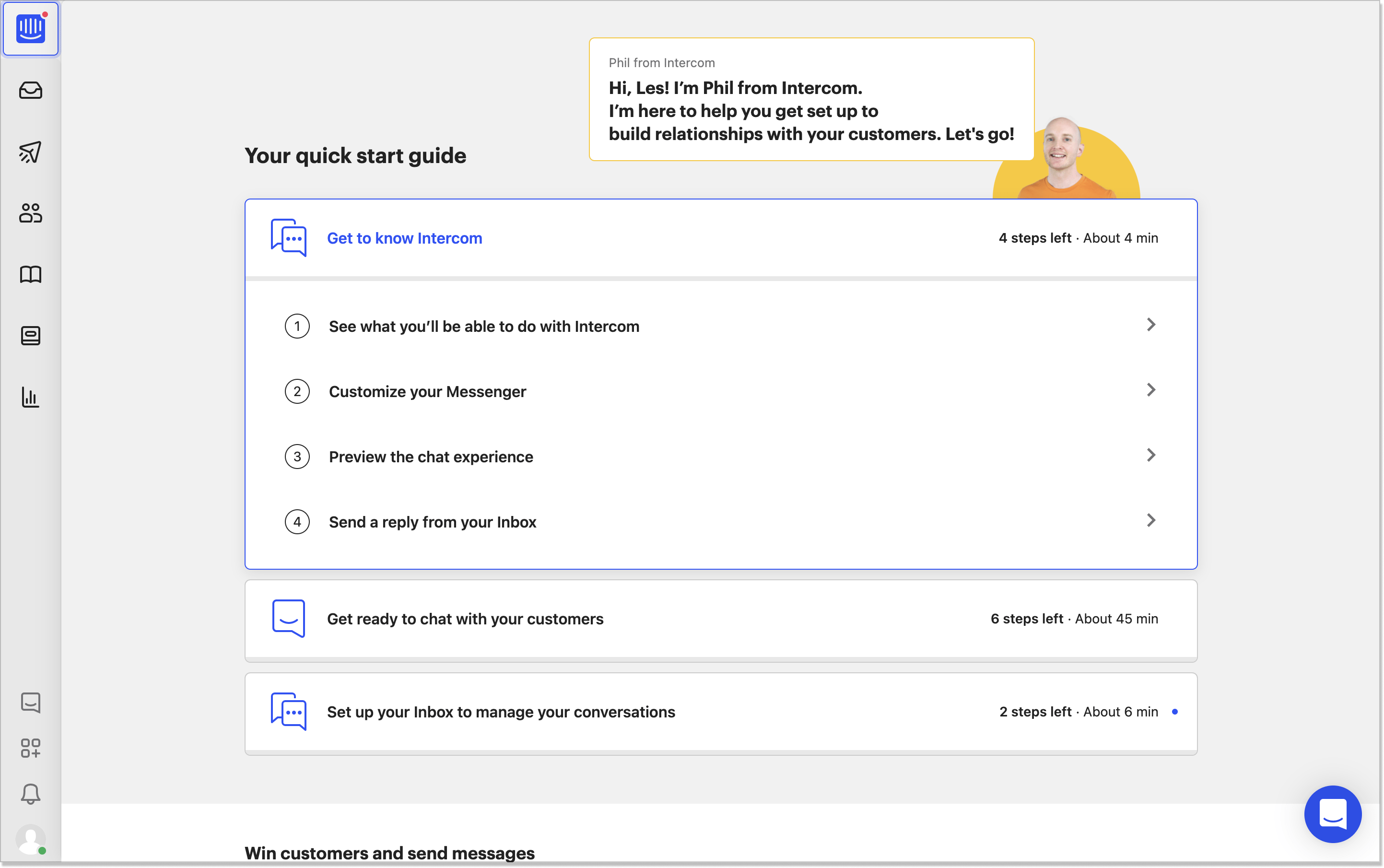 Intercom dashboard