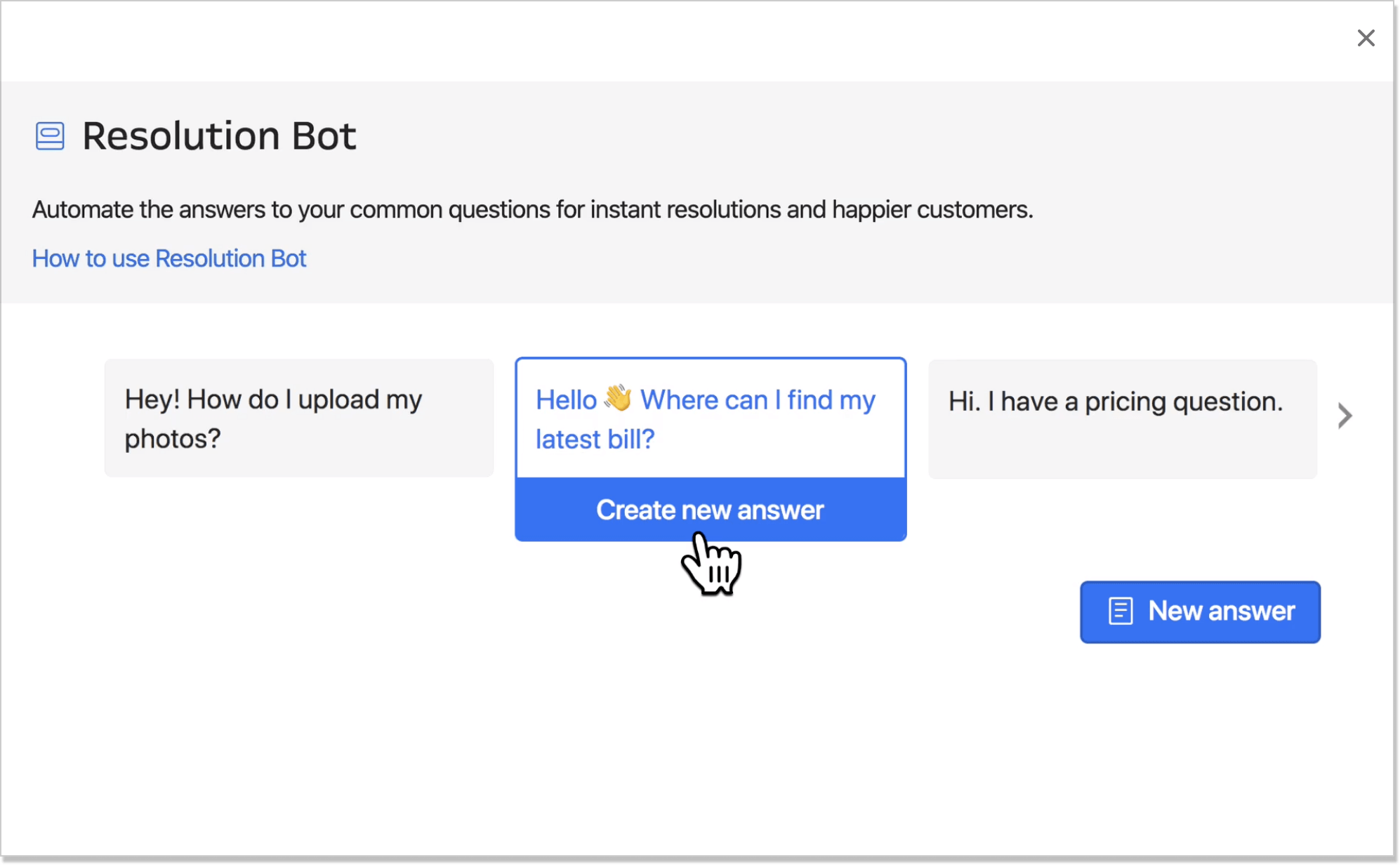 Intercom's Resolution Bot demo