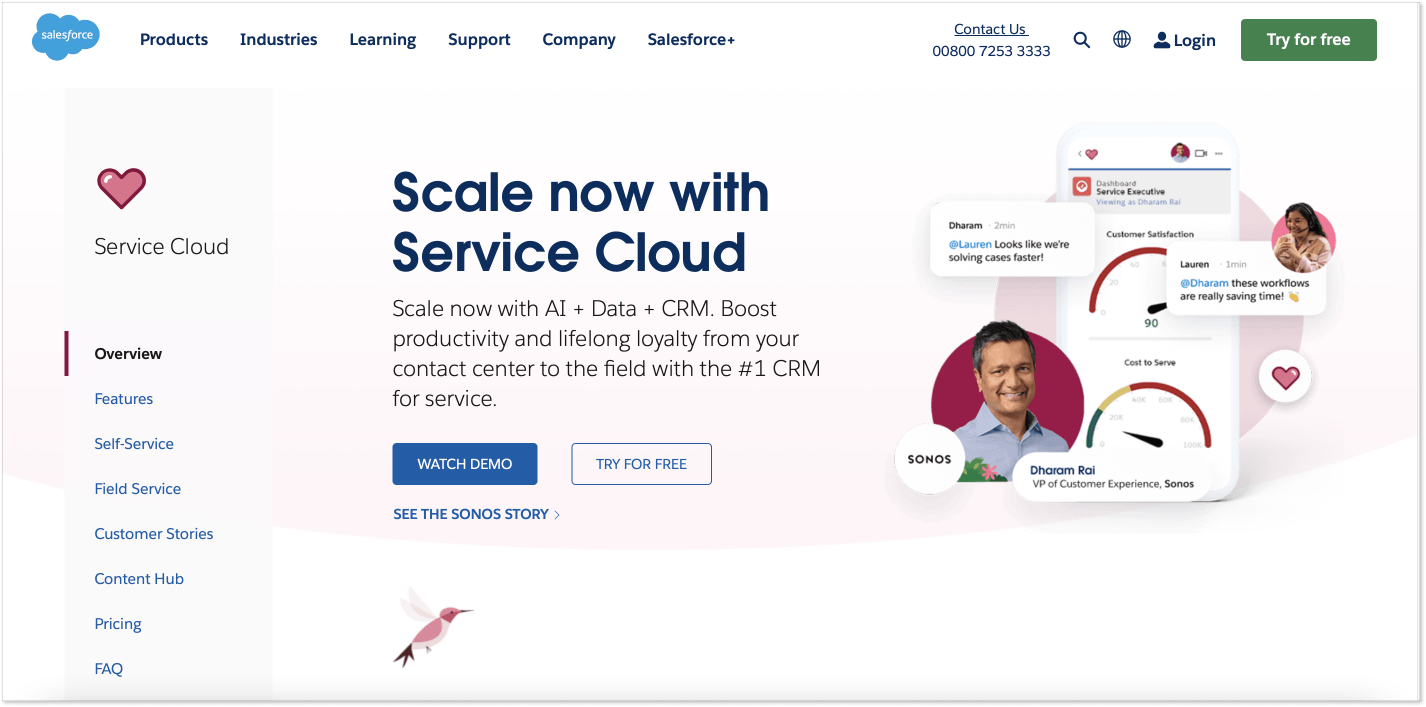 Salesforce Service Cloud_homepage