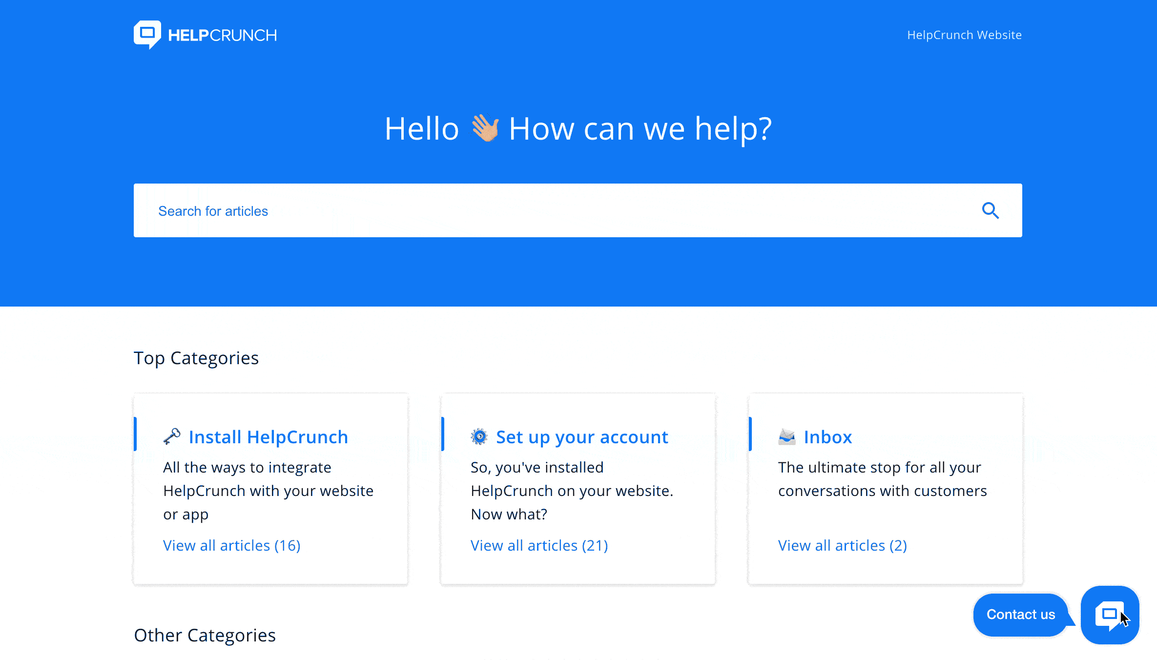 База-знань-HelpCrunch