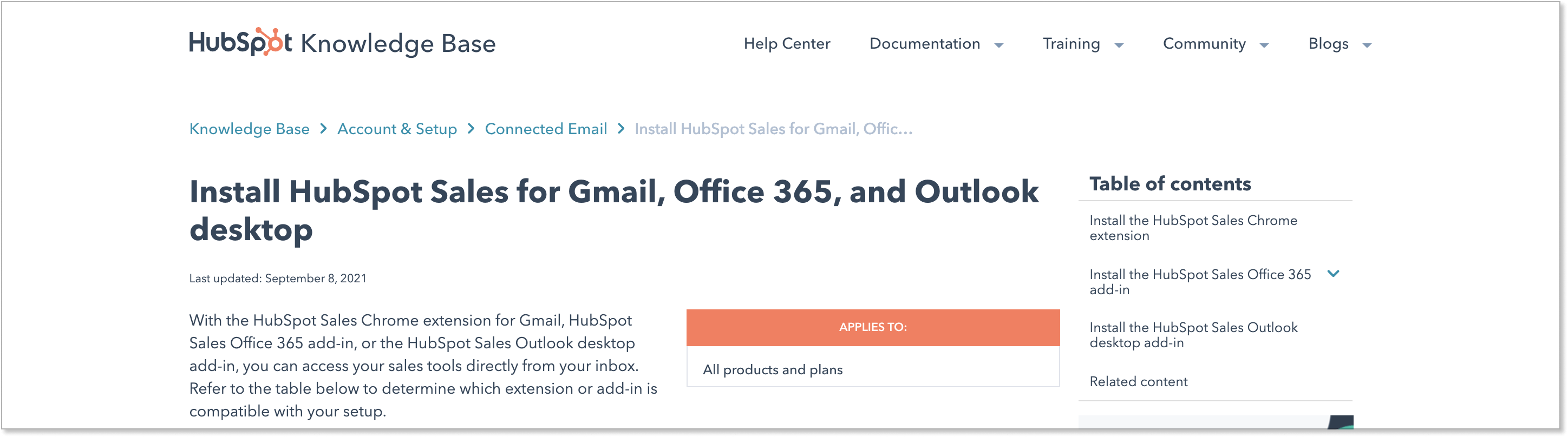 Hubspot's installation guide for mail agents