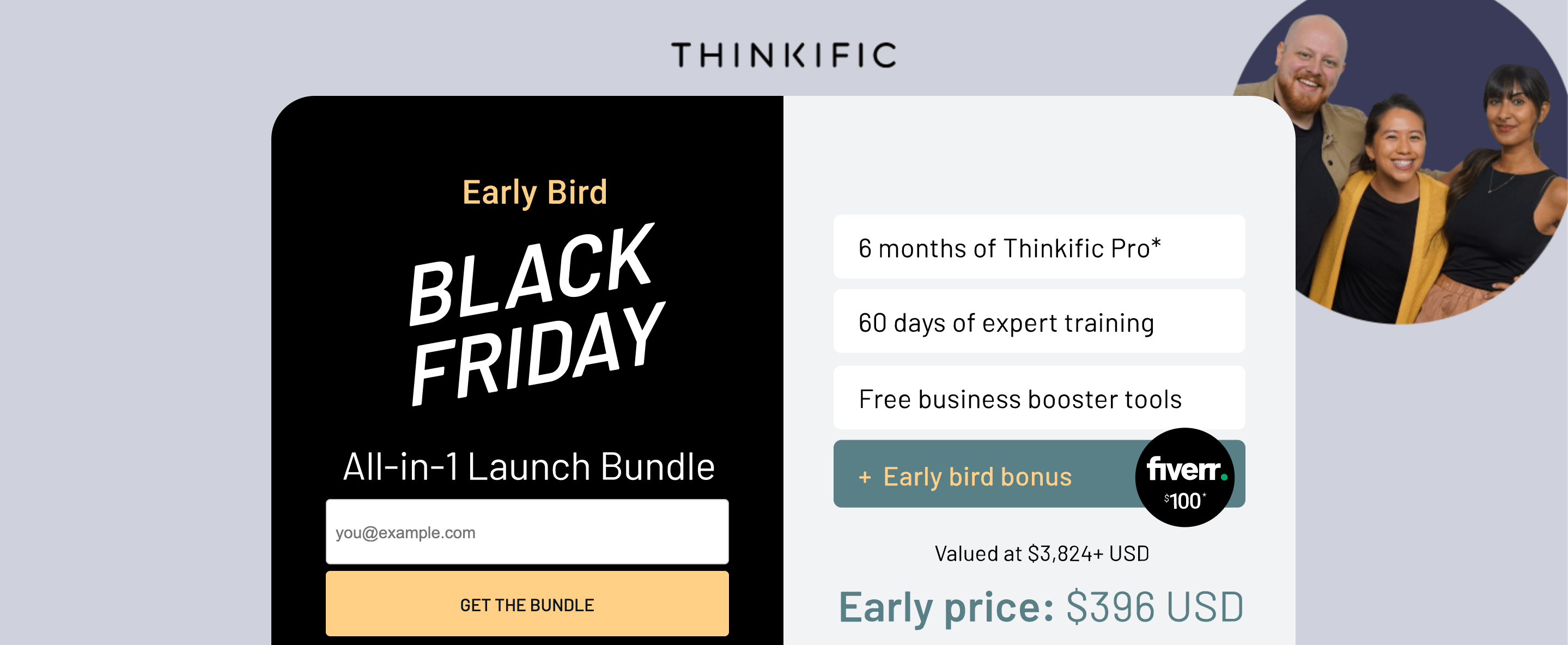 Black Friday software deal from Thinkific