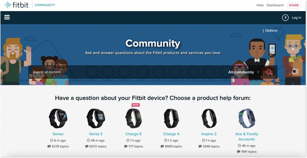 The customer community of Fitbit