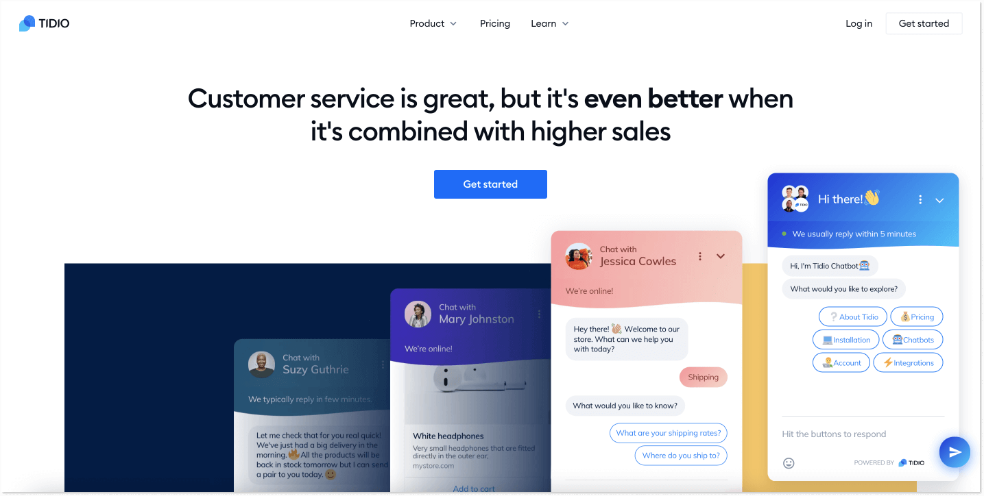 Tidio homepage