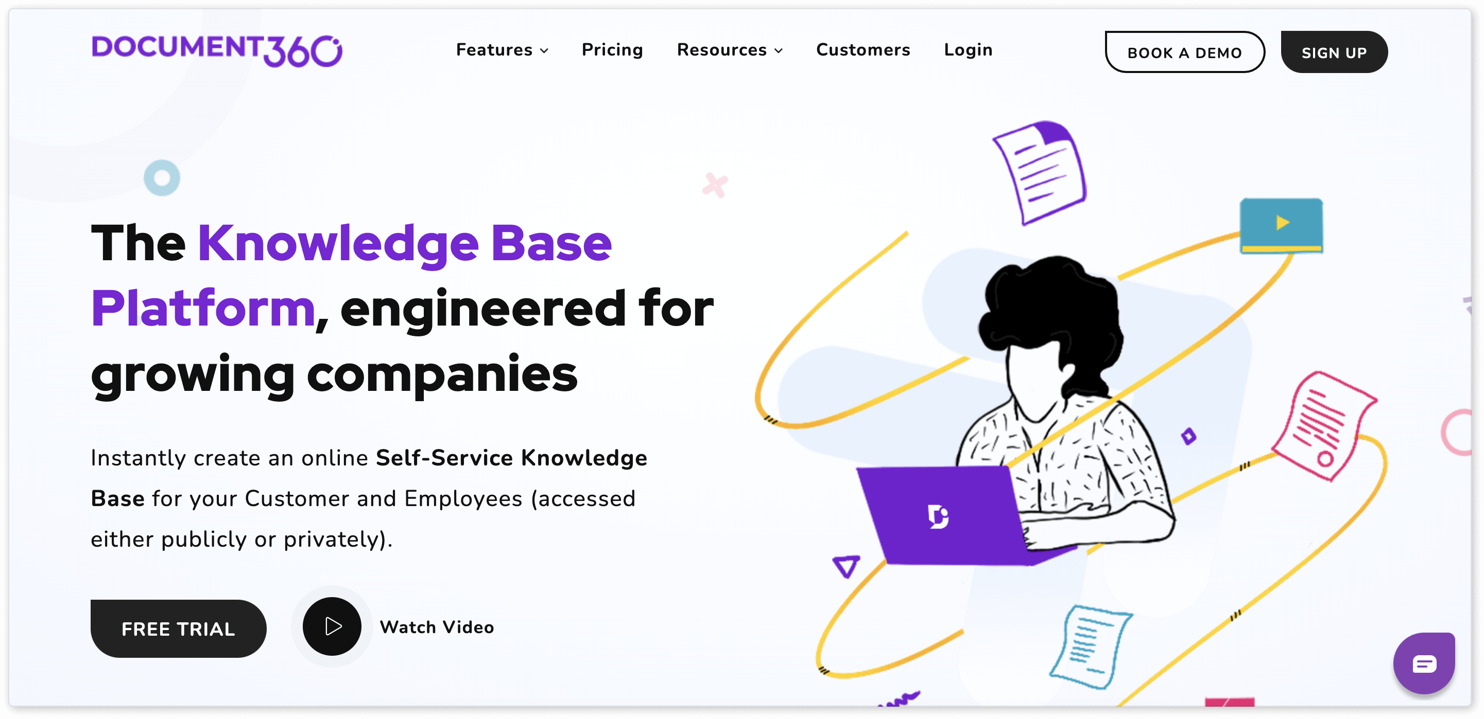 Document360 - best customer service software for enterprise knowledge base