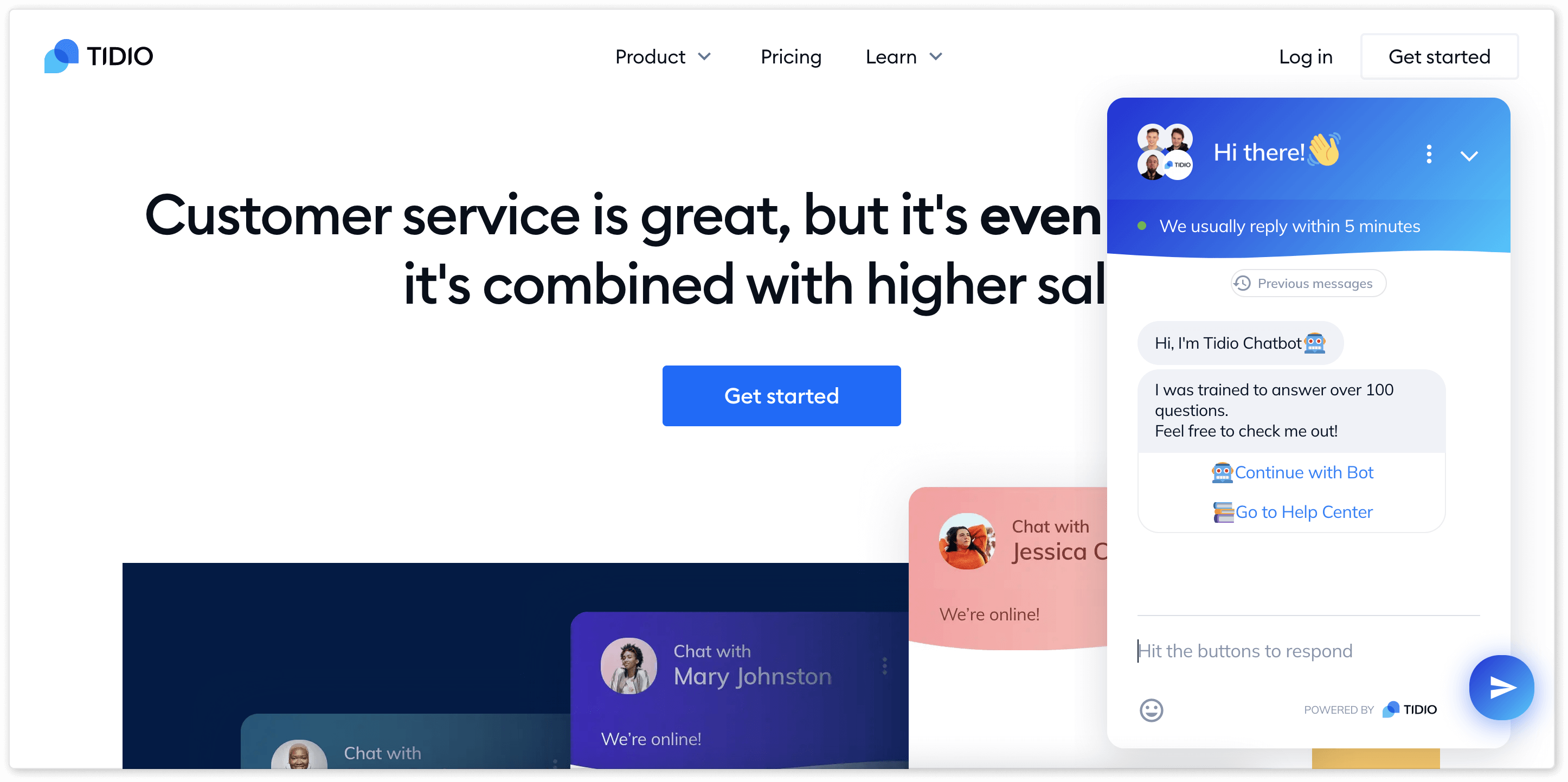Tidio - best customer service software for live chat and knowledge base