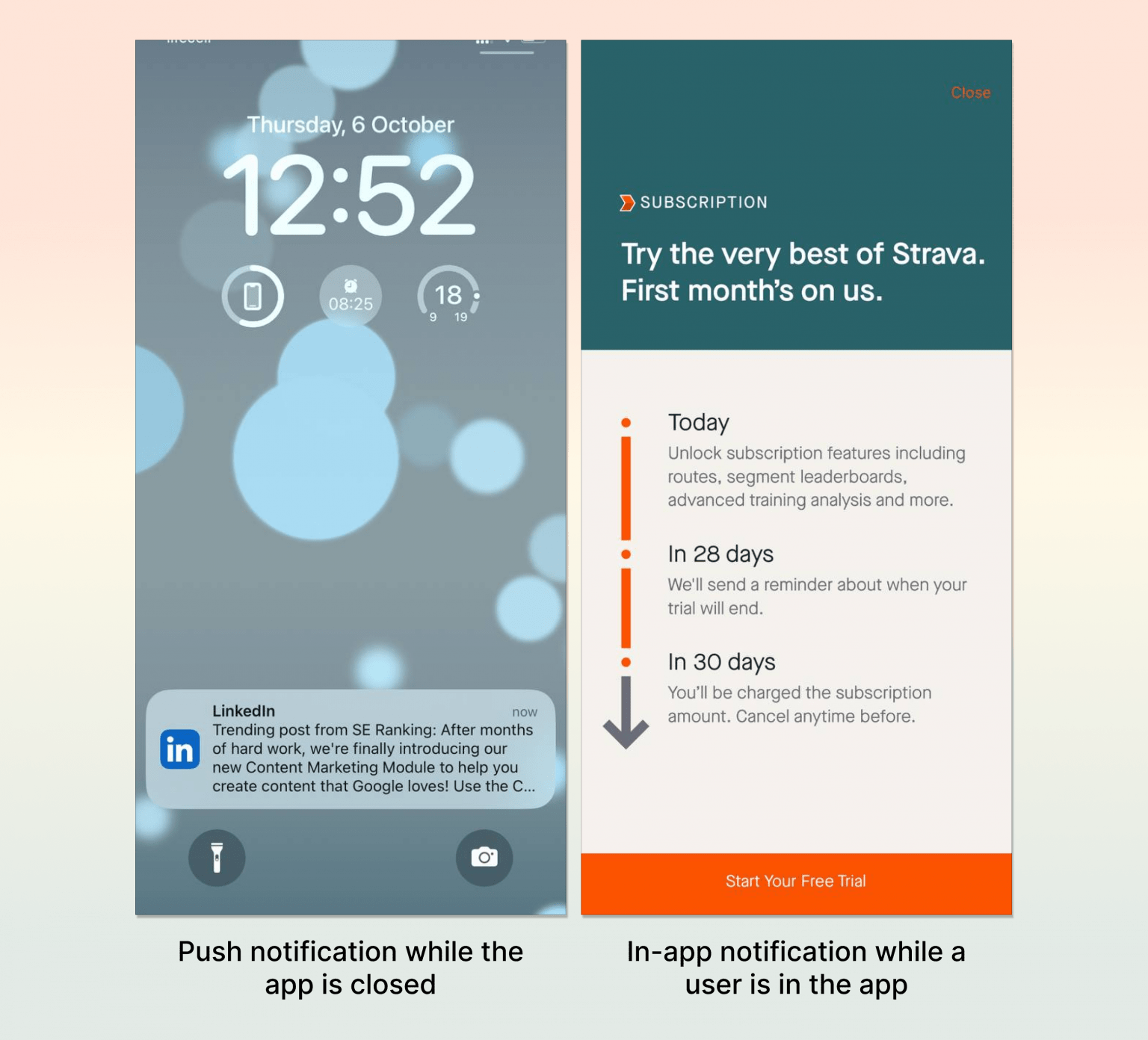 What Are Push Notification Vs In-App Notification Use Cases?