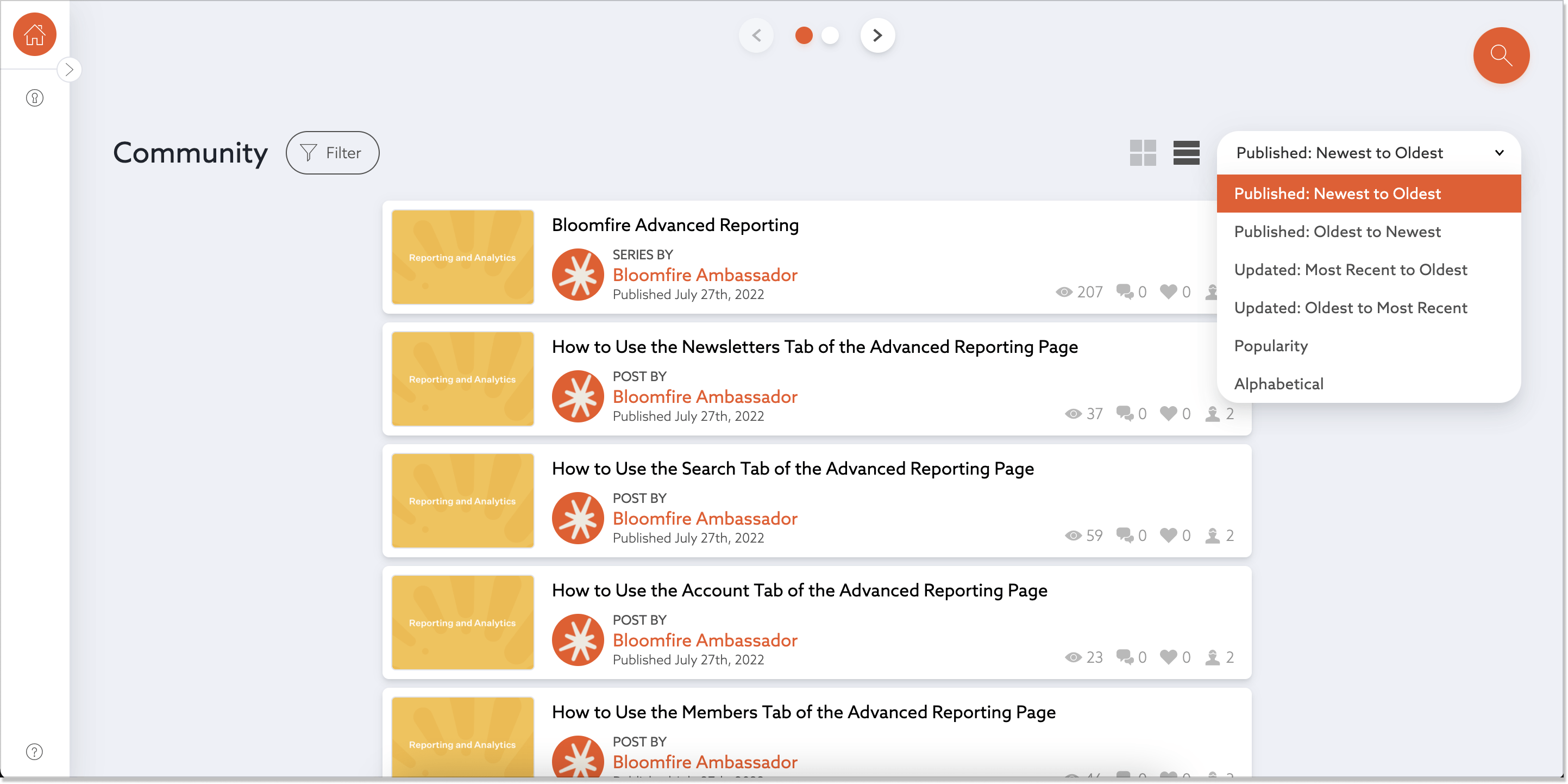 Bloomfire SaaS community forum