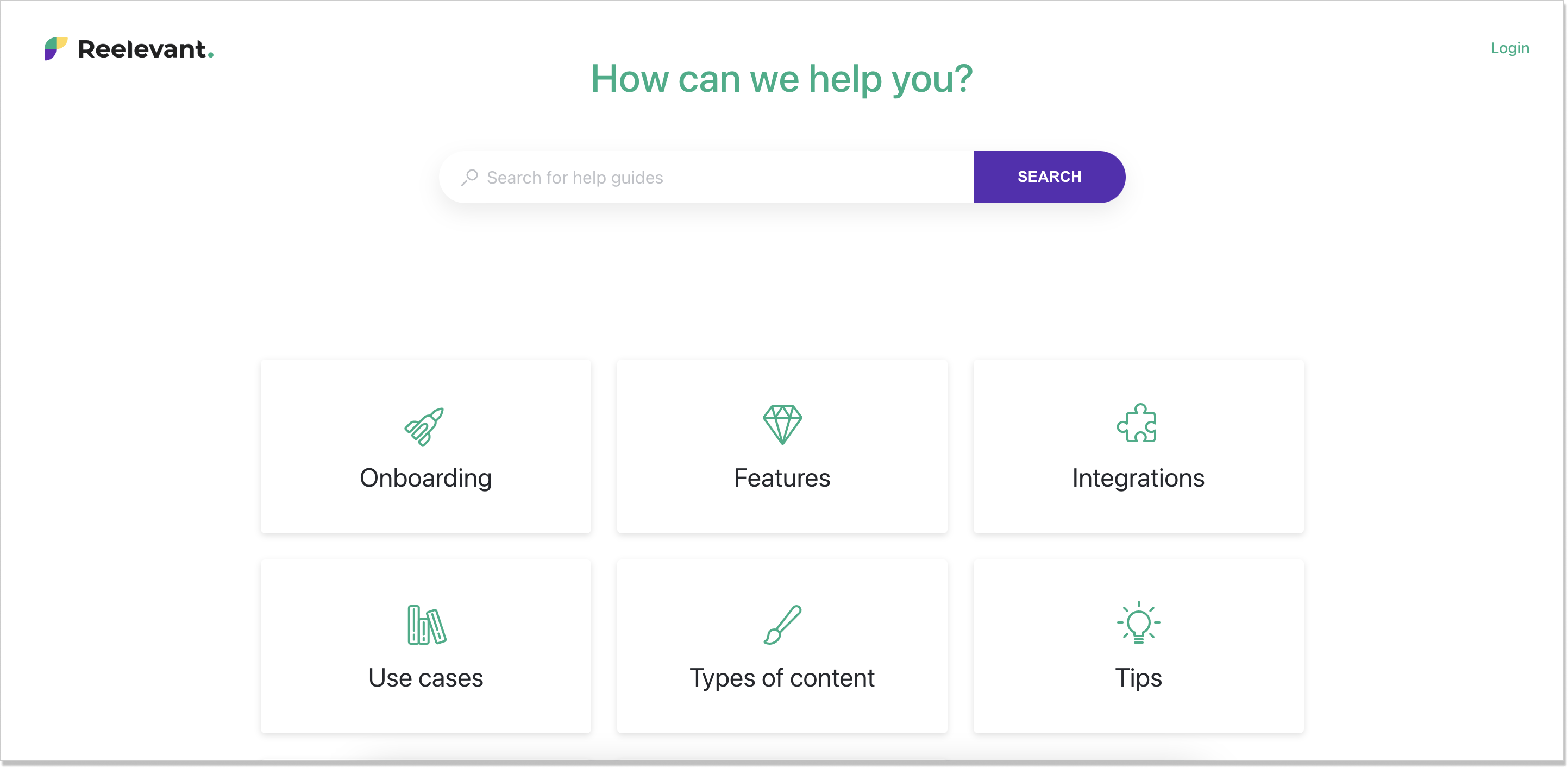 Reelevant SaaS knowledge base example