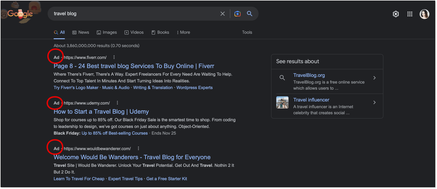 travel-blog-google-search-ads