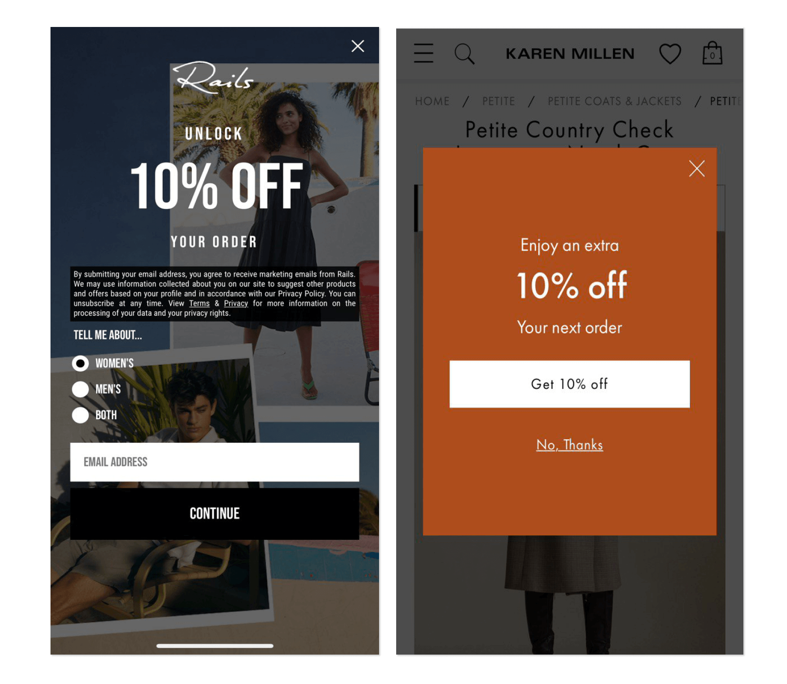 Mobile popup_compared