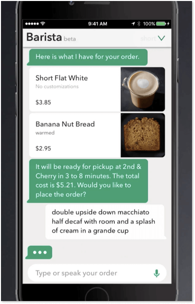 Example 16_Starbucks chatbot order online