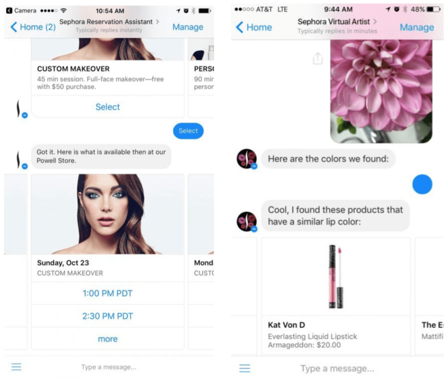 Sephora AI chatbot
