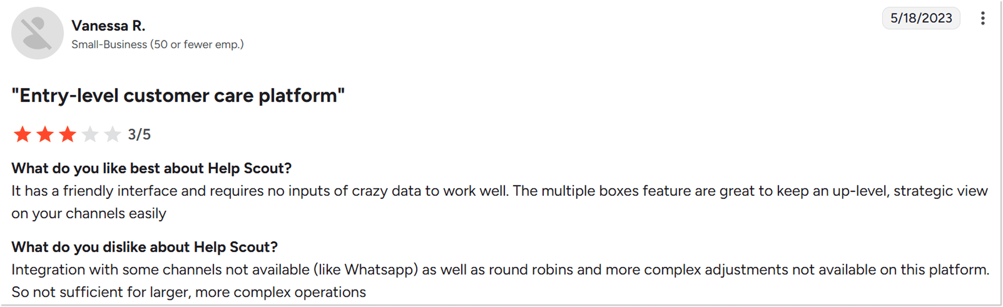 Help Scout user review