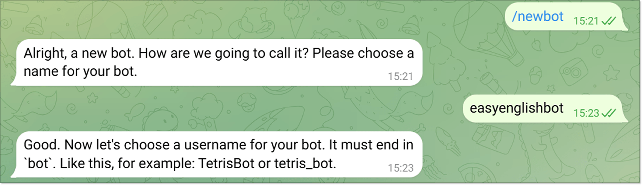 Як обрати назву чат-бота у Телеграм.