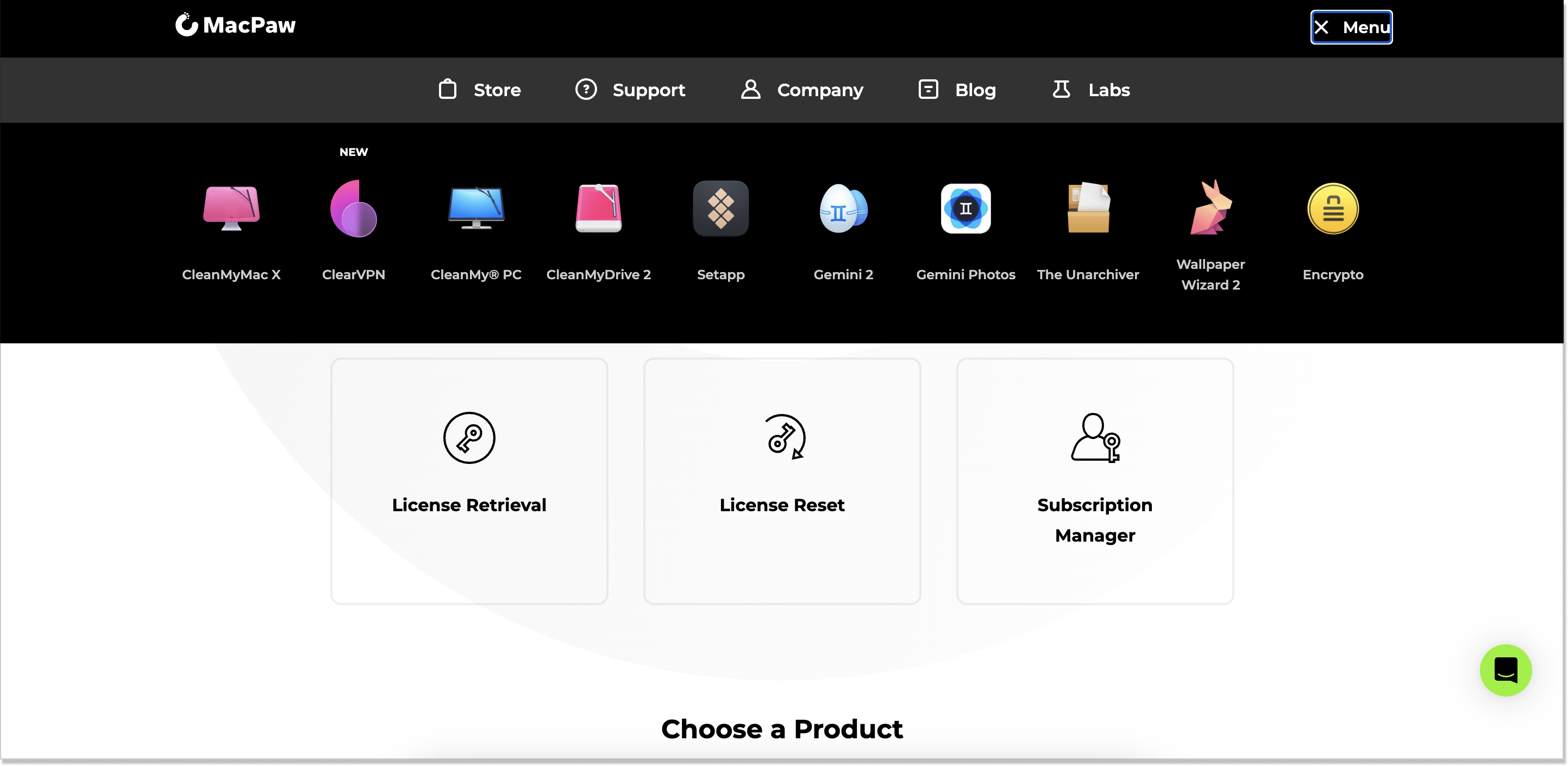 MacPaw self-service portal example