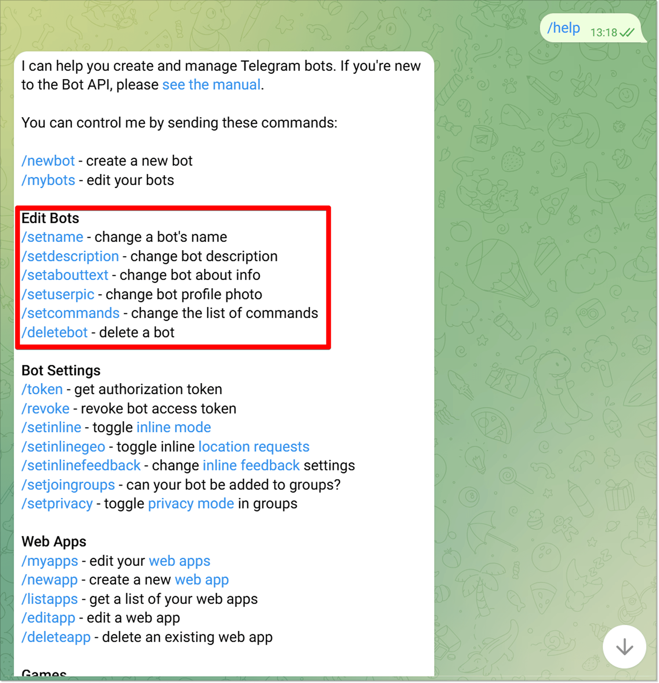 Налаштування чат-бота у Телеграм.