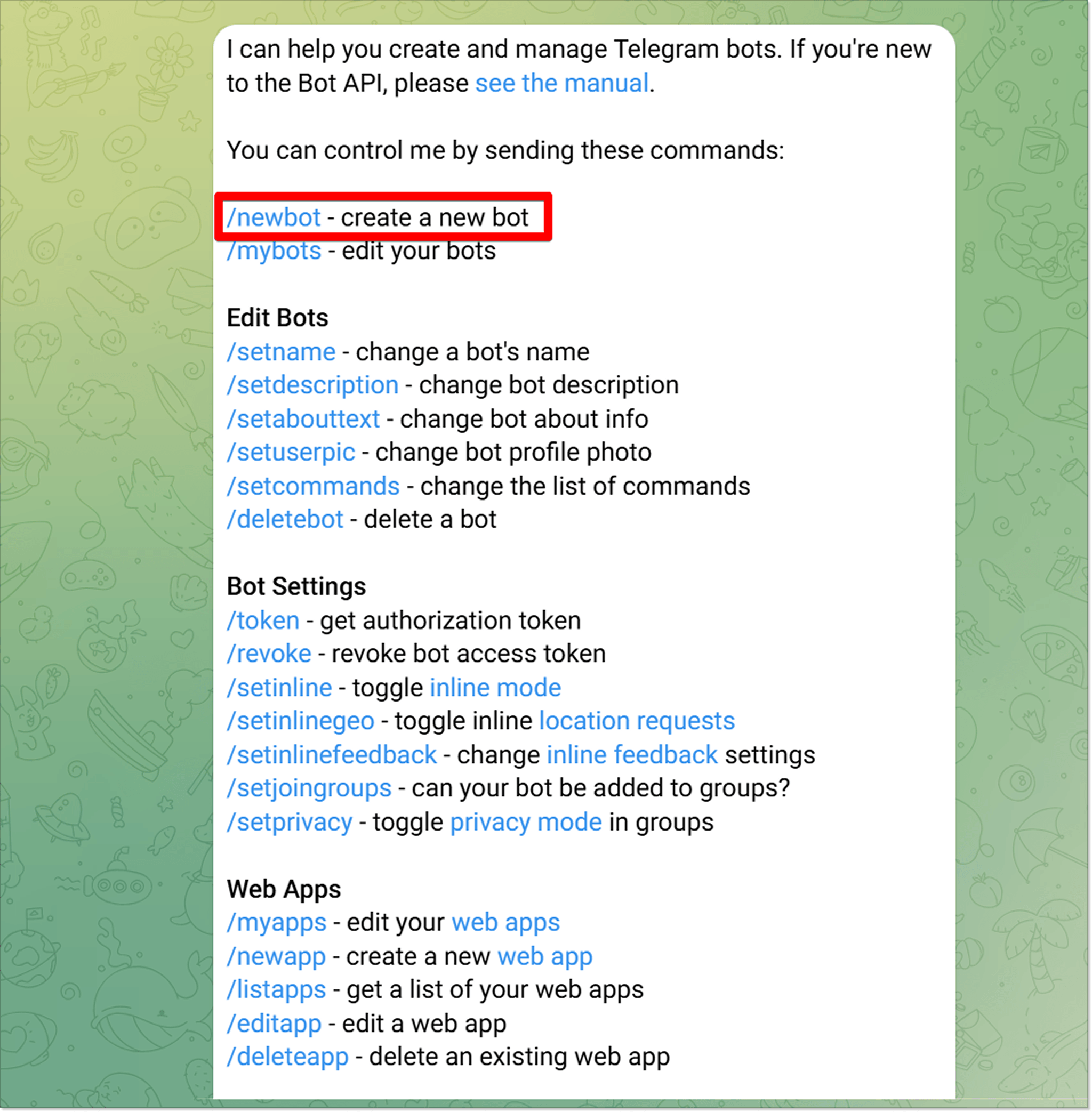 Як створити новий чат-бот у Телеграм через BotFather.