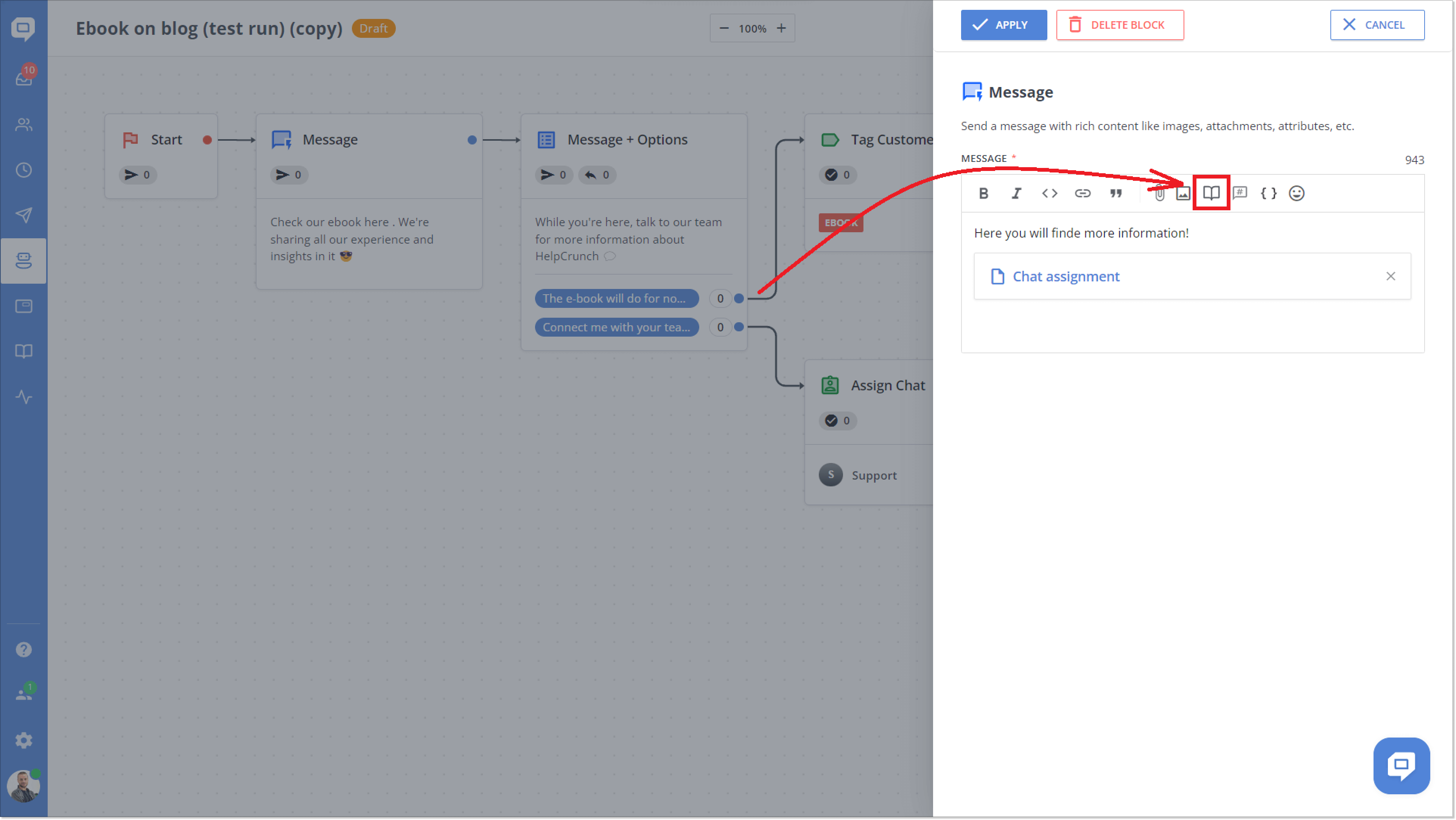 Chatbot knowledge base integration