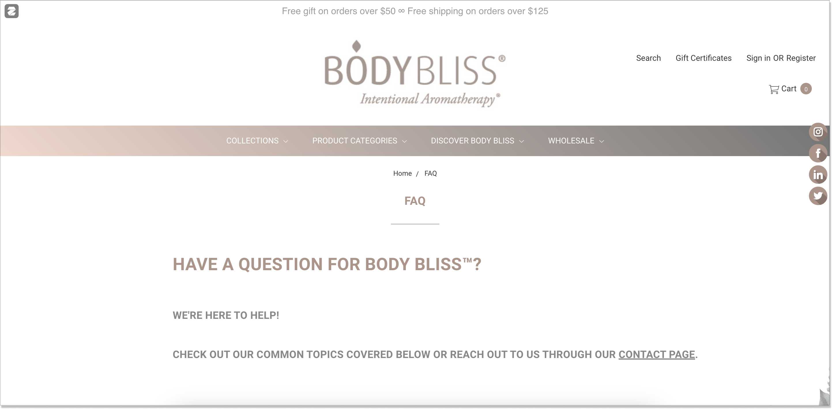 Body Bliss FAQ