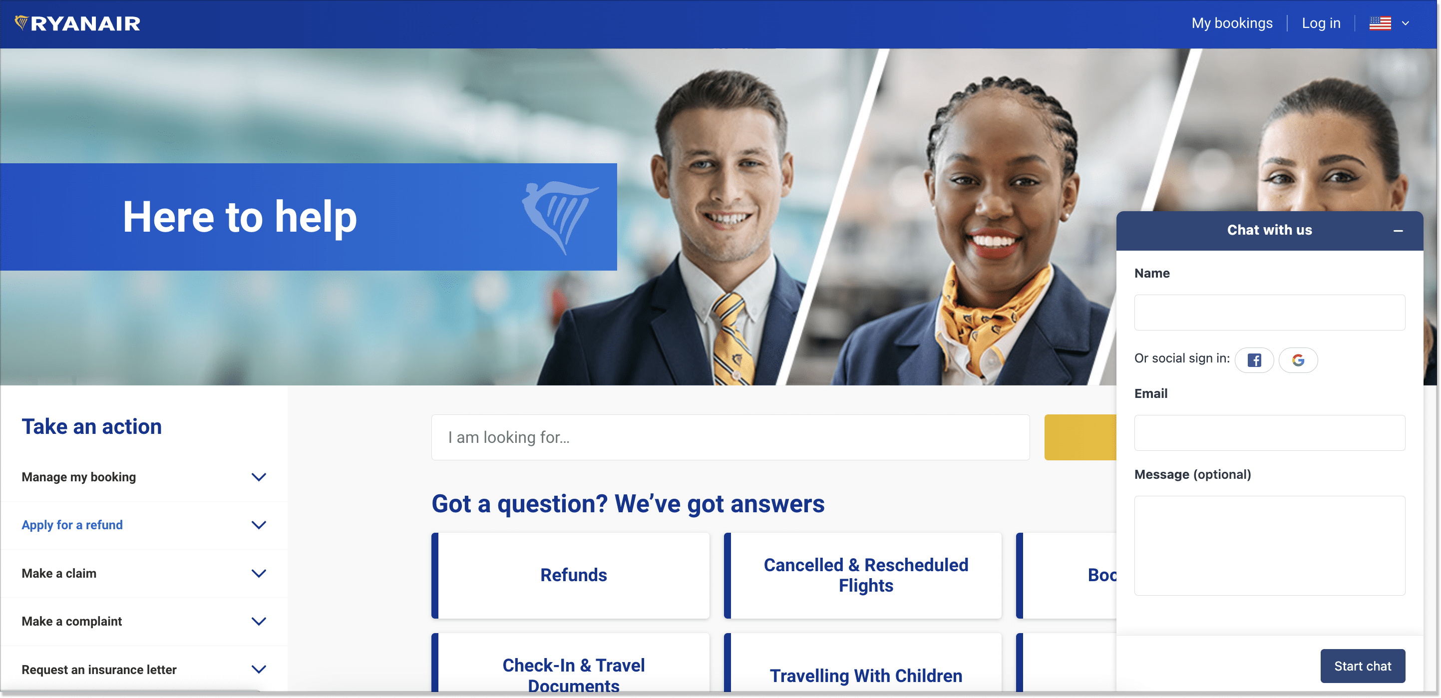 ryanair self-service knowledge base