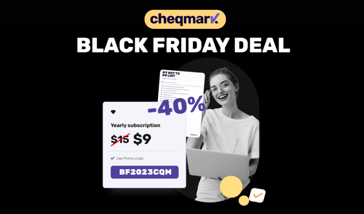 Cheqmark Black Friday deal banner