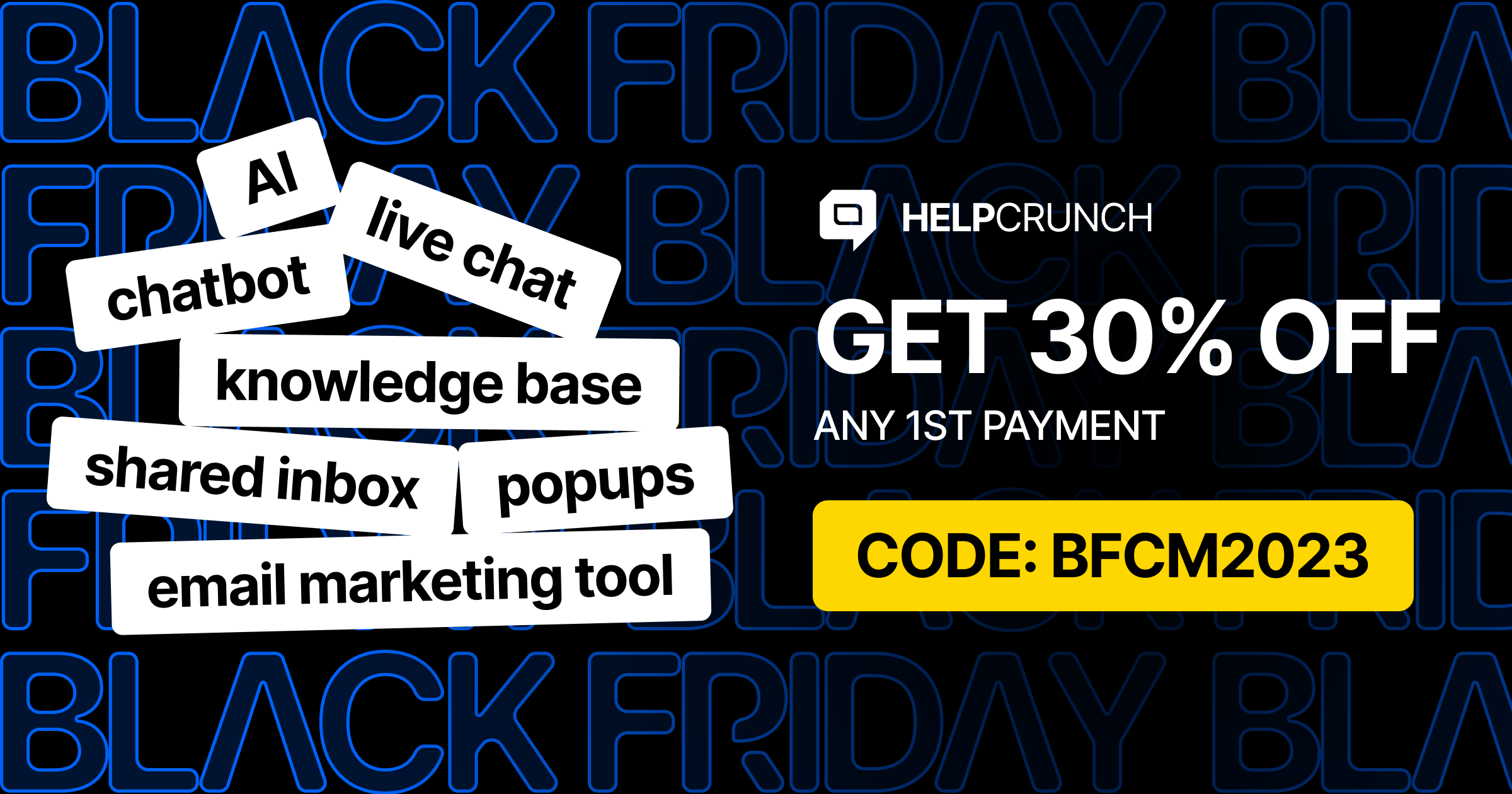 Helpcrunch Black Friday deal banner