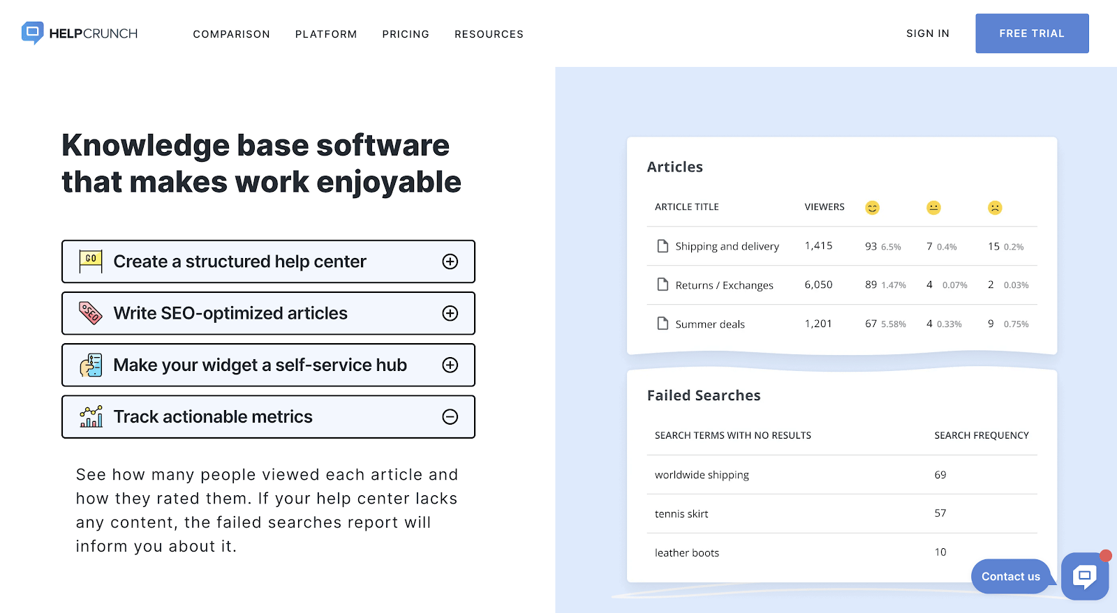 helpcrunch knowledge base