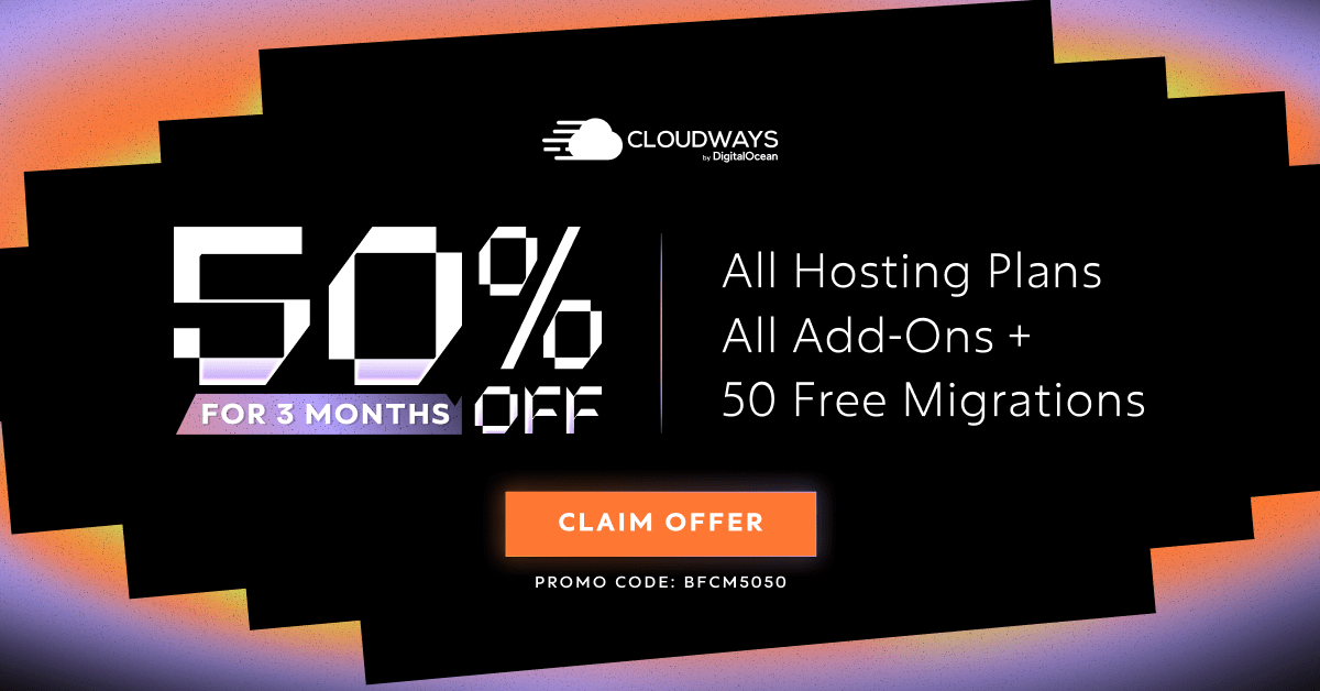 Cloudways black friday deal 2025 banner