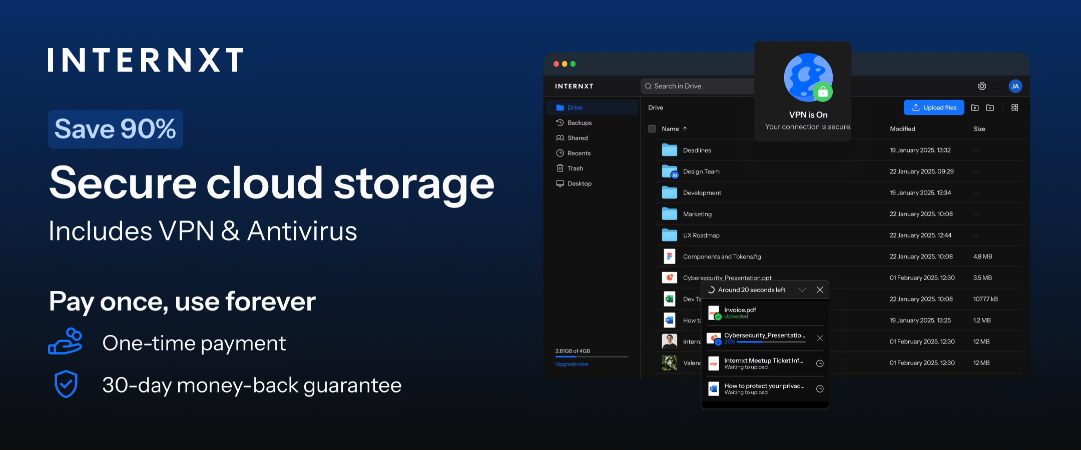 Internxt black friday deal 2025 banner