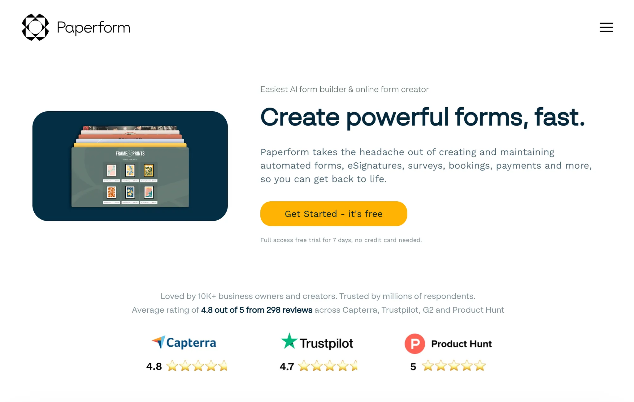 Paperform black friday deal 2025 banner