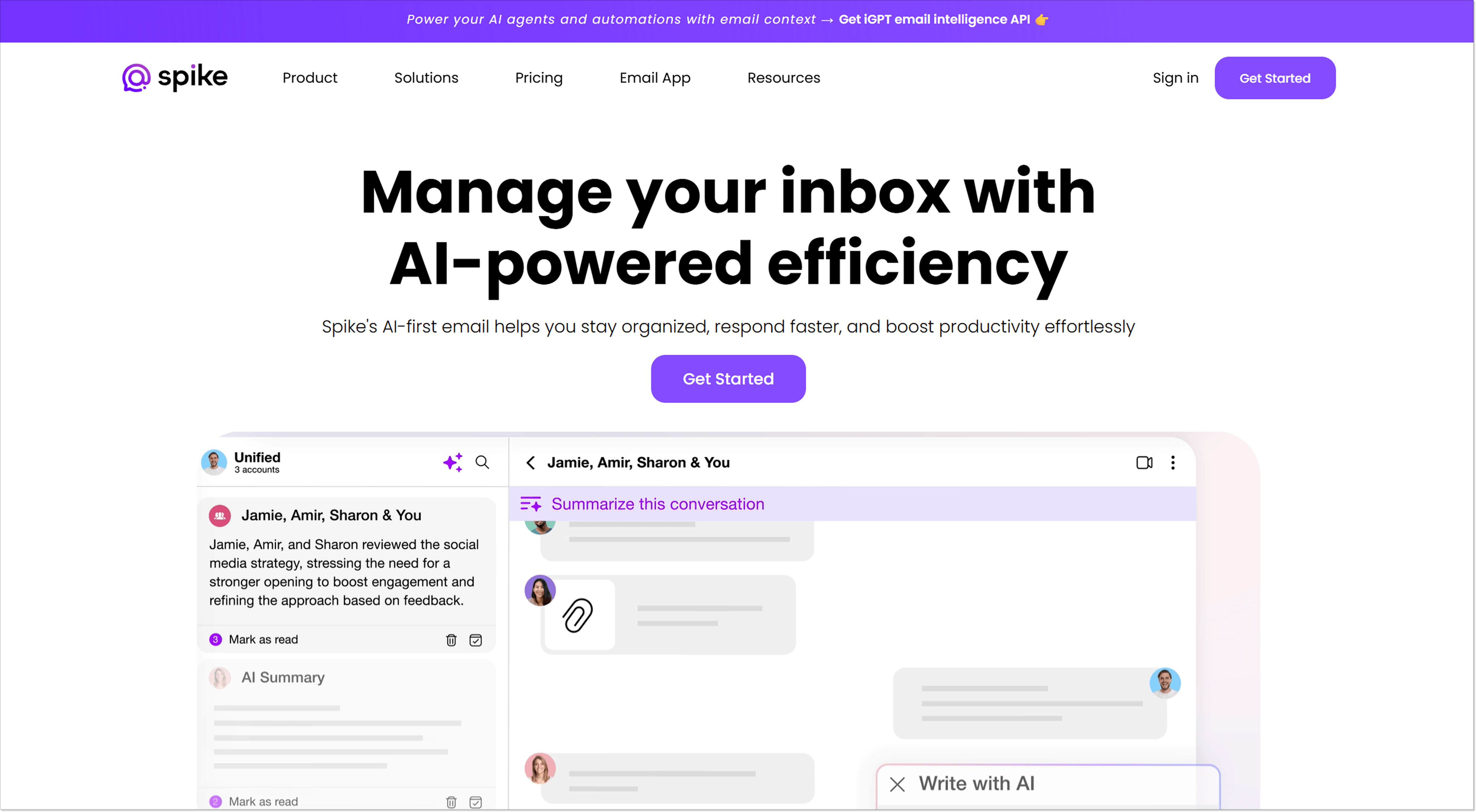 Spike shared inbox