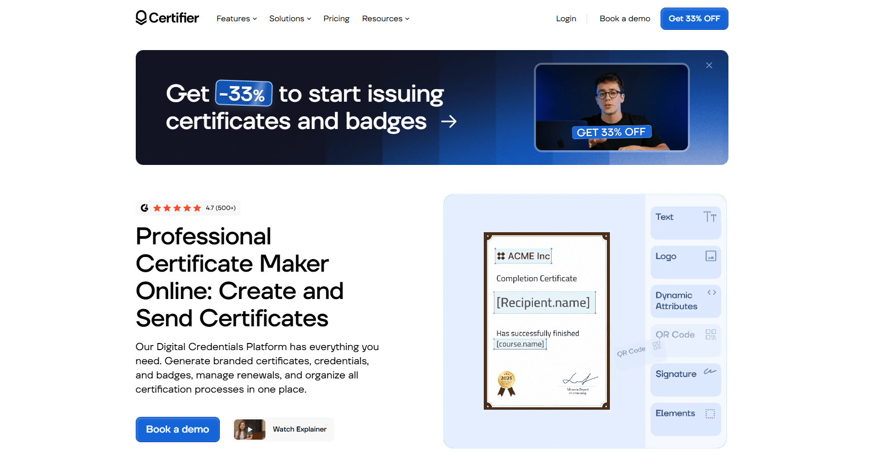 Certifier black friday deal 2025 banner