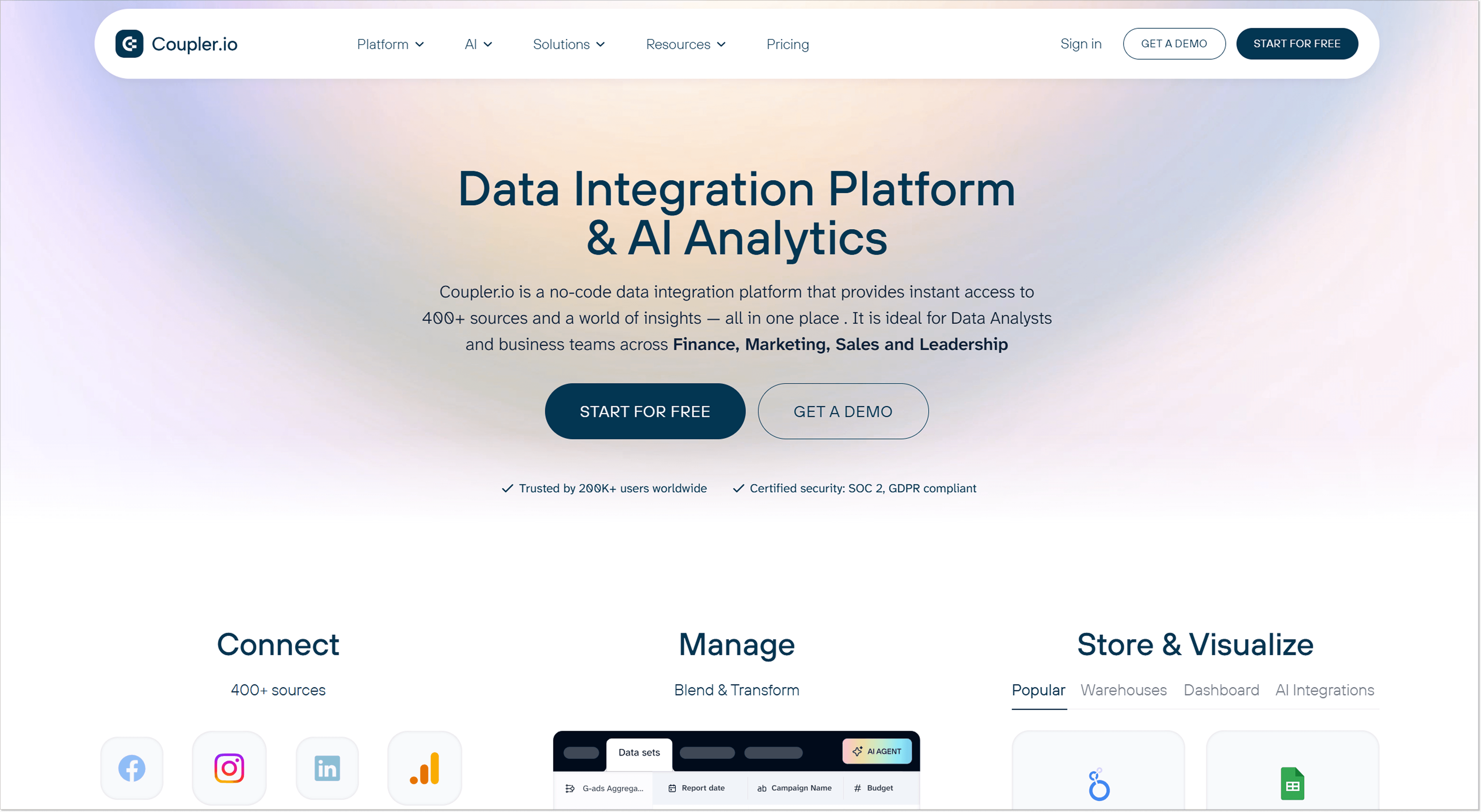 Coupler.io data intergration platform